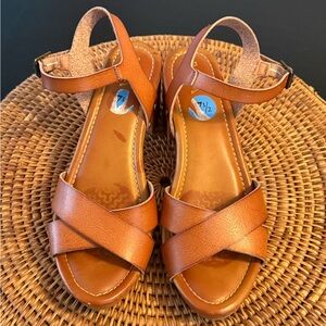 Mia Brown Strappy Sandals heels